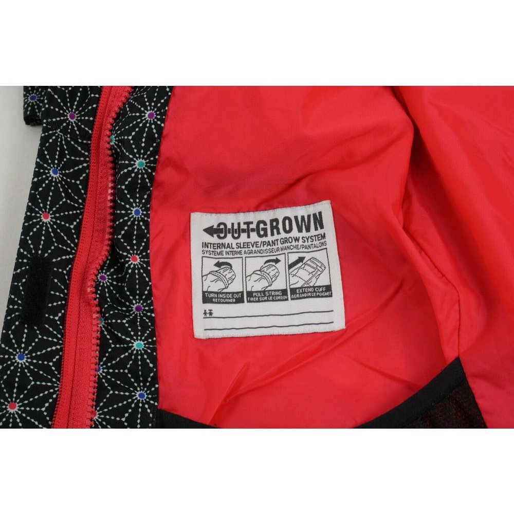 Columbia Interchange Outgrown Kids Large Black Snowflake Lined Waterproof Jacket - Picture 10 of 10